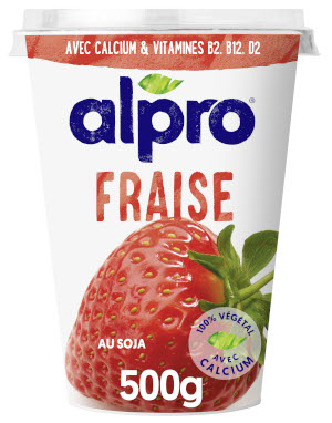 Dessert végétal soja fraise, Alpro (500 g)